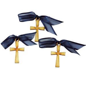 Μαρτυρικά βάπτισης (σετ 25 τμχ) με ξύλινο σταυρό και μπλε σκούρα κορδέλα - μπλε, αγόρι, μαρτυρικά, αγορίστικα μαρτυρικά