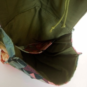 Γυναικεία χειροποίητη τσάντα πλάτης πολύχρωμη ευρύχωρη από ύφασμα στόφα σε διαστάσεις 30x45 με πλάτος ιμάντων 5,5εκ. - ύφασμα, πλάτης, χειροποίητα, μεγάλες, all day - 5