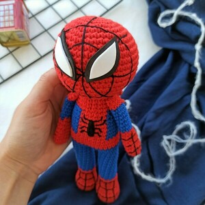 Πλεκτός Spiderman - 21εκ - λούτρινα, σούπερ ήρωες, ήρωες κινουμένων σχεδίων, δώρο γεννεθλίων - 5