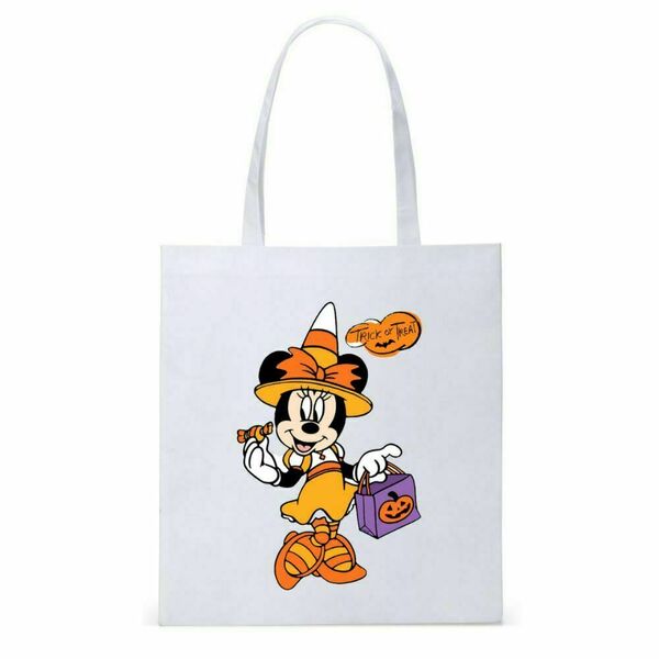 Tote bag πάνινη-Minnie on Halloween - ύφασμα, ώμου, halloween, tote