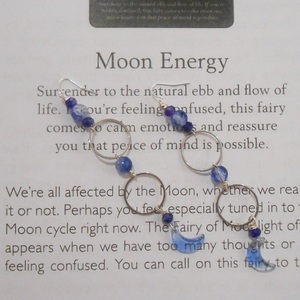 Σκουλαρίκια με μεταλλικά στοιχεία, χάντρες και ακρυλικά charms, κρεμαστά Blue Moon - φεγγάρι, χάντρες, ατσάλι, κρεμαστά, γάντζος - 3