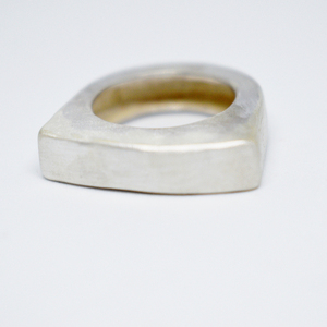 Ασημένιο δαχτυλίδι μπάρα - ασήμι 925, γεωμετρικά σχέδια, σταθερά, μεγάλα