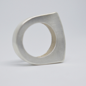 Ασημένιο δαχτυλίδι μπάρα - ασήμι 925, γεωμετρικά σχέδια, σταθερά, μεγάλα - 2