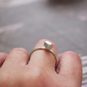 Ασημένιο γεωμετρικό Minimal δαχτυλίδι - ασήμι 925, γεωμετρικά σχέδια, σταθερά - 5