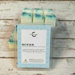 Wax melts σόγιας, άρωμα Ocean 65g - κερί σόγιας, αρωματικά χώρου, 100% φυτικό, waxmelts, wax melt liners - 3