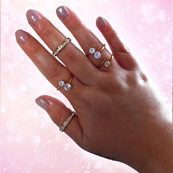 Ατσάλινο δαχτυλίδι Χρυσό χρώμα Size 19 - βεράκια, ατσάλι, σταθερά, για γάμο, φθηνά - 3