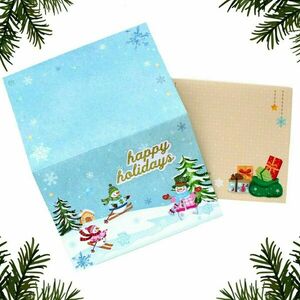 Χριστουγεννιάτικη 3d ευχετήρια κάρτα "Happy Holidays" με χιονάνθρωπους - χαρτί, 3d, χιονάνθρωπος, ευχετήριες κάρτες - 3