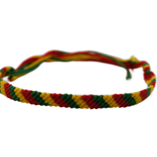 Χειροποίητο βραχιολάκι (Rastafarian) - νήμα, boho, δώρα γενεθλίων, χεριού, unisex gifts