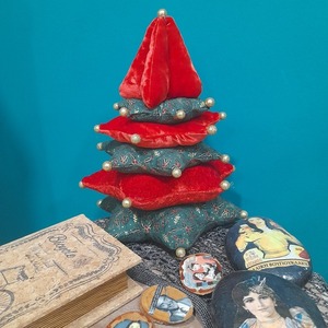 Χριστουγεννιατικο υφασμάτινο δεντράκι 25 cm - ύφασμα, διακοσμητικά, χριστουγεννιάτικα δώρα