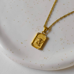 Guardian Angel pendant | Κολιέ με ατσάλινη αλυσίδα & κρεμαστό στοιχείο με σχέδιο “ άγγελο” - ατσάλι, αγγελάκι, μενταγιόν - 4