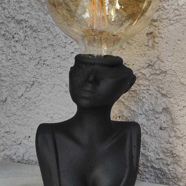 Φωτιστικό Γυναικείο άγαλμα "Αφροδίτη" από τσιμέντο 12x16εκ. *Ε27 - πορτατίφ, τσιμέντο, διακοσμητικά - 5