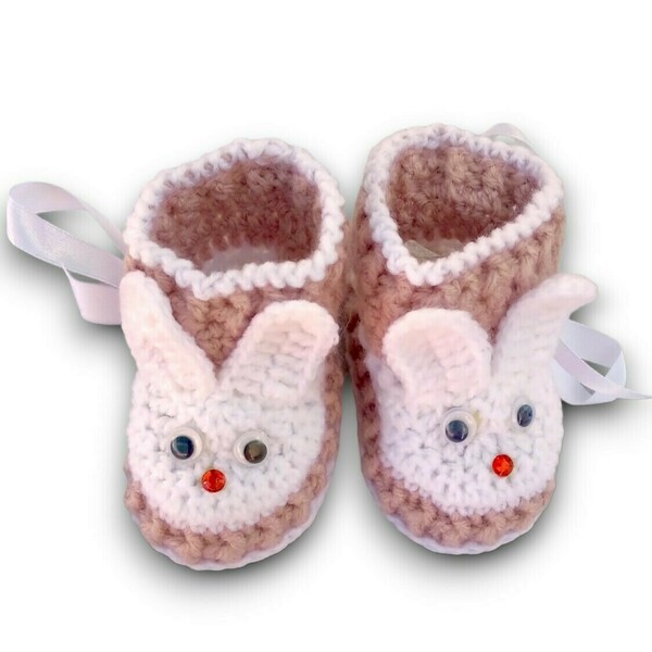 Πλεκτά μποτάκια για μωρα/ σάπιο μήλο/ παπούτσια /0-3/ Crochet booties for a baby-Αντίγραφο - κορίτσι, αγόρι, βρεφικά ρούχα