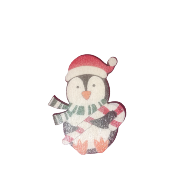 Χριστουγεννιάτικος διακοσμητικός μικρός θόλος "τάρανδος" - ξύλο, χιονονιφάδα, άγιος βασίλης, στολίδια, δέντρο - 5