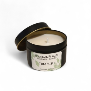 Candle by Scandal Flames με άρωμα της επιλογής σας ( Αρωματικό κερί σε μεταλλικό δοχείο με καπάκι) 0,100 kg - αρωματικά κεριά, αρωματικό χώρου, vegan κεριά - 2