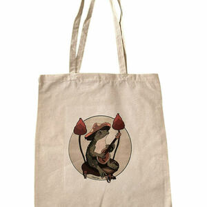 Tote Bag Frog with a Banjo - ύφασμα, μεγάλες, all day, tote, πάνινες τσάντες
