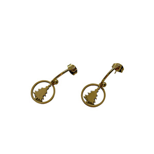 Σκουλαρίκια κρίκοι ατσάλινοι χρυσοί με ελατάκια- διάμετρος 15mm - μέταλλο, κρίκοι, ατσάλι, κοσμήματα - 3