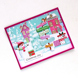 Χριστουγεννιάτικη ευχετήρια κάρτα "Christmas Joy" - χαρτί, scrapbooking, ευχετήριες κάρτες - 2