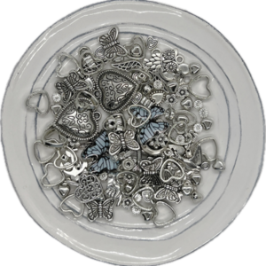 Μixed beads Μεταλλικές χάντρες 50gr - υλικά κοσμημάτων