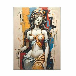 "Καρυάτιδα, η Κόρη από τις Καρυές" - Αριθμημένο Συλλεκτικό αντίτυπο σε καμβά, 75x100cm, με υπογεγραμμένο πιστοποιητικό - πίνακες & κάδρα, καμβάς, πίνακες ζωγραφικής