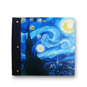 Χειροποίητο Ξύλινο Άλμπουμ, ΕΝΑΣΤΡΗ ΝΥΧΤΑ του Van Gogh - χειροποίητα, άλμπουμ