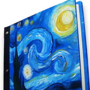 Χειροποίητο Ξύλινο Άλμπουμ, ΕΝΑΣΤΡΗ ΝΥΧΤΑ του Van Gogh - χειροποίητα, άλμπουμ - 2
