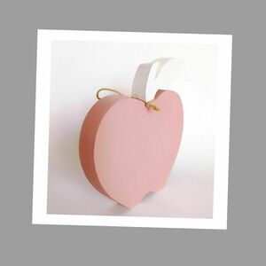 Επιτραπέζιο ξύλινο Διακοσμητικό μήλο σάπιο μήλο 13*15*2εκ. - σχολικό, δώρα για δασκάλες, ξύλινα διακοσμητικά - 2