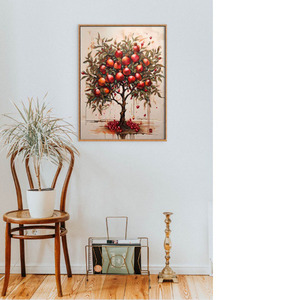 "Η Ροδιά" - Αριθμημένο Συλλεκτικό αντίτυπο σε καμβά, 75x100cm, με υπογεγραμμένο πιστοποιητικό - πίνακες & κάδρα, καμβάς, πίνακες ζωγραφικής, δέντρο - 3