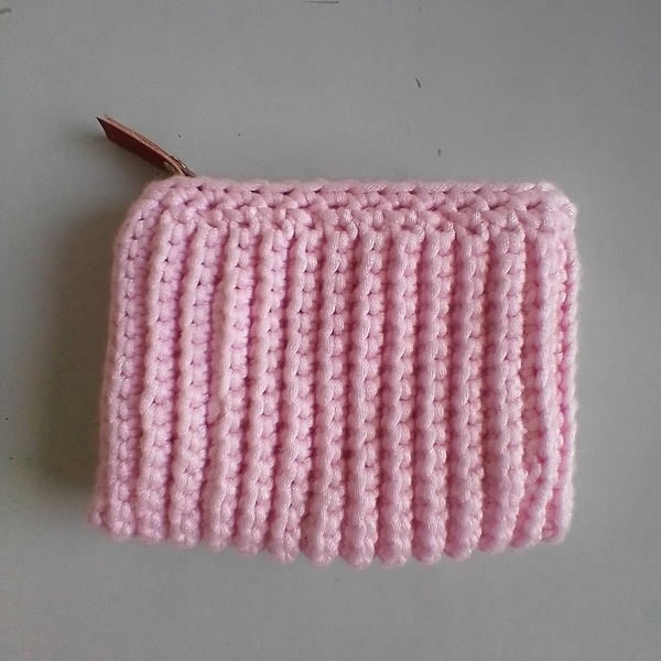 Πλεκτό πορτοφόλι - Crochet purse mini - νήμα, πορτοφόλια - 2