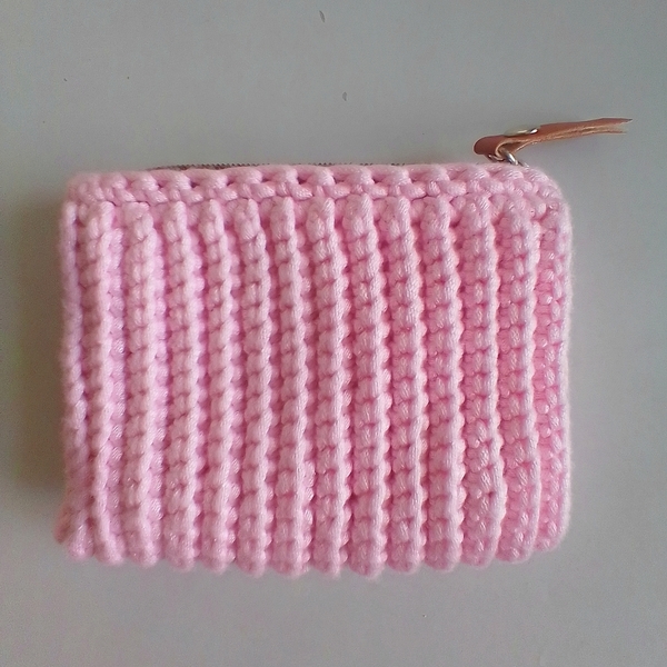 Πλεκτό πορτοφόλι - Crochet purse mini - νήμα, πορτοφόλια - 4