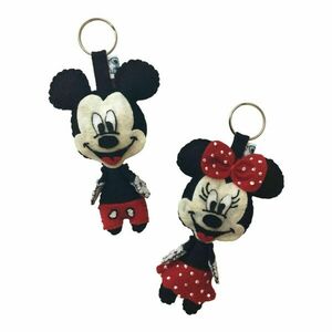 Disney μπρελόκ Mickey & Minnie Mouse - ύφασμα, βαμβακερό νήμα, ζευγάρια, σπιτιού