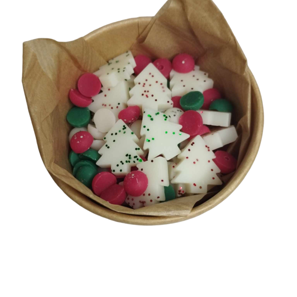 Χειροποιητα Wax Melts Χριστουγεννιατικα Δεντρακια Και Mini Dots Σε Αρωμα Της Επιλογης Σας - αρωματικά κεριά, χριστουγεννιάτικα δώρα, αρωματικό χώρου, 100% φυτικό - 2
