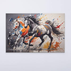 "Άλογα" - Αριθμημένο Συλλεκτικό Αντίτυπο σε καμβά, 70x105cm, με υπογεγραμμένο πιστοποιητικό - πίνακες & κάδρα, καμβάς, πίνακες ζωγραφικής