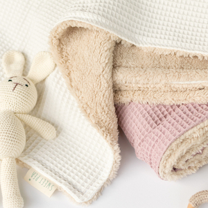 Κουβέρτα Κούνιας 140x100εκ - Αφράτη Κουβέρτα Μωρού, Κουβέρτα Προβατάκι - Κουβερτούλα για Νεογέννητο - Δώρο για Μωρό - Δώρο για νέους Γονείς - κορίτσι, αγόρι, κουβέρτες - 2