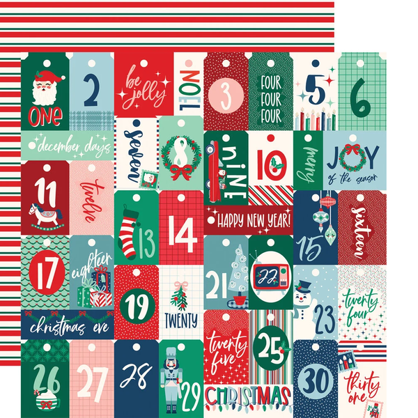 Echo Park, Happy Holidays Χριστουγεννιάτικη Συλλογή χαρτιών διπλής όψεως 15*15εκ - υλικά κατασκευών - 4