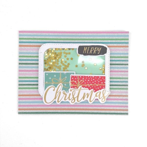 Shaker card κάρτα για τα Χριστούγεννα - χαρτί, αστέρι, ευχετήριες κάρτες