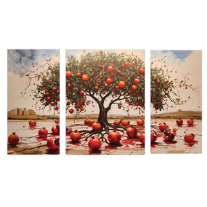 Pomegranate - 3πτυχο 80x140cm (80x40-80x60-80x40) αριθμημένο συλλεκτικό αντίτυπο σε καμβά - πίνακες & κάδρα, καμβάς, πίνακες ζωγραφικής
