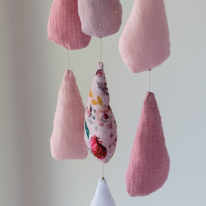 Κρεμαστό Διακοσμητικό Συννεφάκι με Ροζ Βροχή - Cloud Mobile - Δώρο για Νεογέννητο - Δώρο για Κοριτσάκι - Διακοσμητικά Τοίχου - Παιδικό Δωμάτιο - κορίτσι, συννεφάκι, βρεφικά, δώρα για μωρά, κρεμαστό διακοσμητικό - 3
