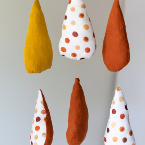 Κρεμαστό Διακοσμητικό Συννεφάκι με Πορτοκαλί Σταγόνες Βροχής - Rainy Cloud Mobile - Δώρο για Νεογέννητο - Δώρο για Κοριτσάκι - Διακοσμητικά Τοίχου - Βρεφικό Δωμάτιο - Gender Neutral - συννεφάκι, βρεφικά, δώρα για μωρά, κρεμαστό διακοσμητικό - 5