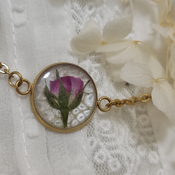 Βραχιόλια "little roses" - αλυσίδες, λουλούδι, ατσάλι, χεριού, αυξομειούμενα