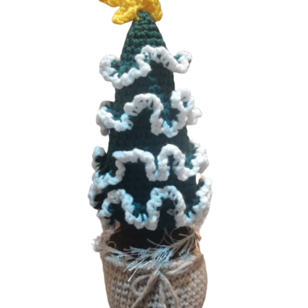 Χριστουγεννιάτικο Δεντράκι Amigurumi - νήμα, νονά, διακοσμητικά, δέντρο