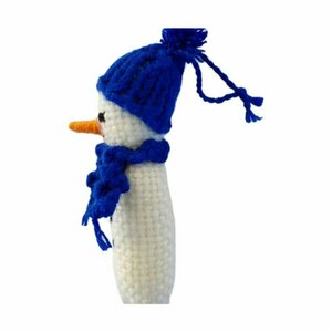 Υφαντό στολίδι χιονάνθρωπος - νήμα, χειροποίητα, χριστούγεννα, χιονάνθρωπος, στολίδια - 5