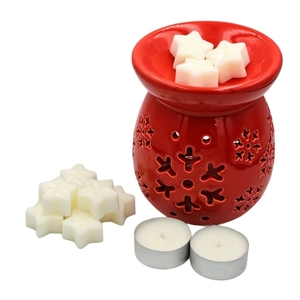ΠΡΟΣΦΟΡΑ Σετ Δώρου : Κόκκινος Κεραμικός Αρωματιστής με 2 ρεσώ & 100γρ wax melts με άρωμα της επιλογής σας - αρωματικό χώρου, κερί σόγιας, αρωματικά χώρου, κεριά & κηροπήγια