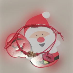 Βραχιόλι γουρι 24 με plexiglass χειλάκια - κορδόνια, plexi glass, χριστουγεννιάτικα δώρα, γούρια, οικονομικα γουρια - 2