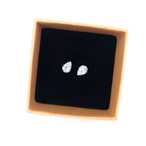 Ασημένια 925° σκουλαρίκια με διαφανή πετρούλα σε σχήμα σταγόνας - στρας, ασήμι 925, σταγόνα, μικρά, φθηνά