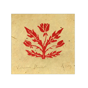 Χειροποίητη εκτύπωση Victorian Flower (R) - εκτύπωση, πίνακες & κάδρα, χειροποίητα