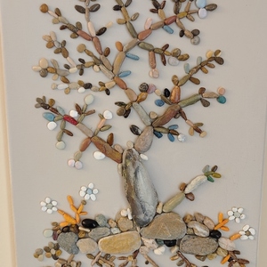 Πίνακας δέντρο με βοτσαλα - πίνακες & κάδρα - 2