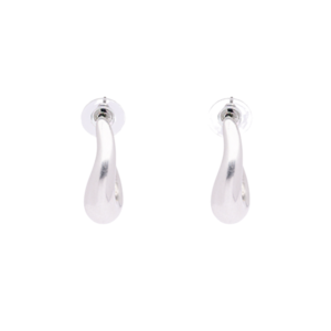 Γυναικεία σκουλαρίκια γάντζος bold ασημί από zamak επάργυρα αντικέ με καρφί τιτανίου - επάργυρα, κρεμαστά, μεγάλα, καρφάκι, zamak - 3