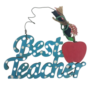 Best teacher - ξύλο, δασκάλα, γούρια