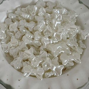 pearls imitation ακρυλικές χάντρες φιογκακι ~10gr - υλικά κοσμημάτων, υλικά κατασκευών - 2