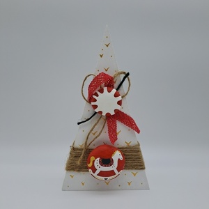 "Magic Christmas Candy Toys" Σετ Ξύλινο Διακοσμητικό 20x11cm Κερί 13x6cm - ξύλο, πέτρα, νονά, δασκάλα, διακοσμητικά - 2